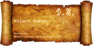 Volent Manon névjegykártya